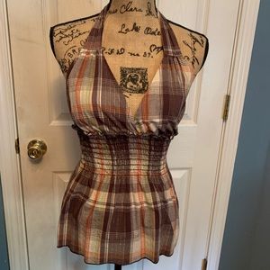 Brown halter top